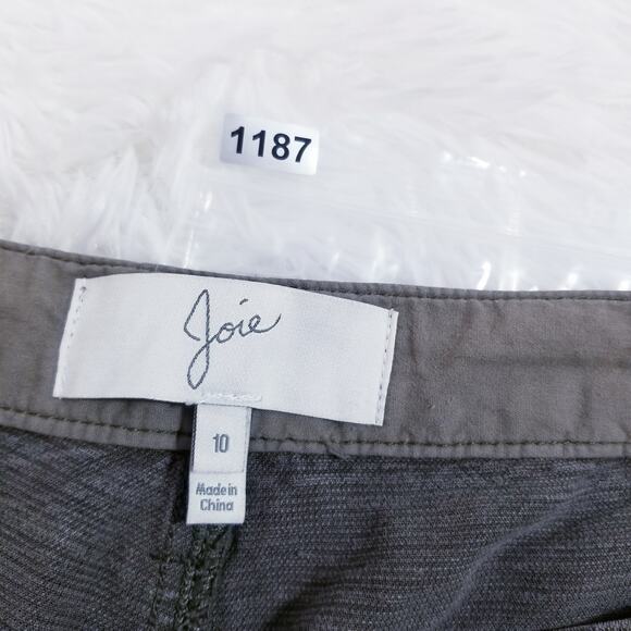 Joie Women Yvonette Crop Pants Studded Raw Hem High Rise - Picture 11 of 11